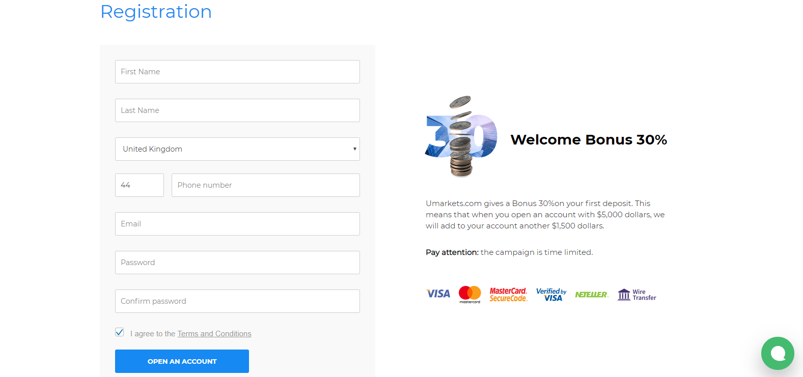 Umarkets Review account opening procedure Umarkets Review account opening procedure